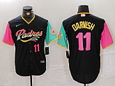 Men's San Diego Padres #11 Yu Darvish Black Player Number Fashion Baseball Jersey,baseball caps,new era cap wholesale,wholesale hats