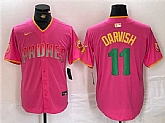 Men's San Diego Padres #11 Yu Darvish Pink Cool Base Stitched Baseball Jersey,baseball caps,new era cap wholesale,wholesale hats