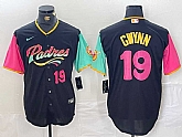 Men's San Diego Padres #19 Tony Gwynn Black City Connect Cool Base Stitched Baseball Jerseys,baseball caps,new era cap wholesale,wholesale hats