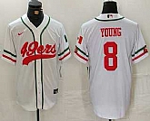 Men's San Francisco 49ers #8 Steve Young White Mexico Cool Base Stitched Baseball Jersey,baseball caps,new era cap wholesale,wholesale hats