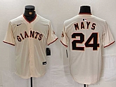 Men's San Francisco Giants #24 Willie Mays Cream 2024 Home Limited Stitched Baseball Jersey,baseball caps,new era cap wholesale,wholesale hats