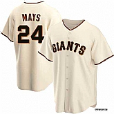 Men's San Francisco Giants #24 Willie Mays Cream Cool Base Stitched Baseball Jersey Dzhi,baseball caps,new era cap wholesale,wholesale hats