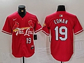 Men's St Louis Cardinals #19 Tommy Edman Red 2024 City Connect Stitched Baseball Jersey,baseball caps,new era cap wholesale,wholesale hats