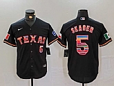 Men's Texas Rangers #5 Corey Seager Black Rainbow Mexico Cool Base Stitched Jersey Dzhi,baseball caps,new era cap wholesale,wholesale hats