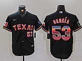 Men's Texas Rangers #53 Adolis Garcia Black Rainbow Mexico Cool Base Stitched Jersey Dzhi,baseball caps,new era cap wholesale,wholesale hats