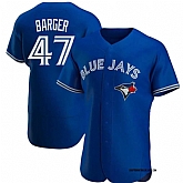 Men's Toronto Blue Jays #47 Addison Barger Blue Stitched MLB Cool Base Nike Jersey Dzhi,baseball caps,new era cap wholesale,wholesale hats