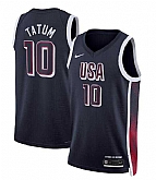 Men's USA Basketball #10 Jayson Tatum Navy 2024 Swingman Stitched Jersey,baseball caps,new era cap wholesale,wholesale hats