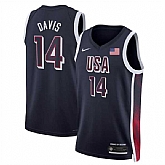 Men's USA Basketball #14 Anthony Davis Navy 2024 Swingman Stitched Jersey,baseball caps,new era cap wholesale,wholesale hats