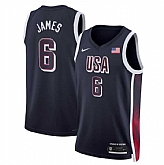 Men's USA Basketball #6 LeBron James Navy 2024 Swingman Stitched Jersey,baseball caps,new era cap wholesale,wholesale hats