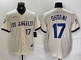 Mens Los Angeles Dodgers #17 Shohei Ohtani Cream 2024 City Connect Limited Stitched Jersey,baseball caps,new era cap wholesale,wholesale hats