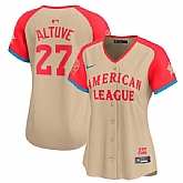 Women's American League #27 Jose Altuve Cream 2024 All-Star Limited Stitched Baseball Jersey(Run Small),baseball caps,new era cap wholesale,wholesale hats