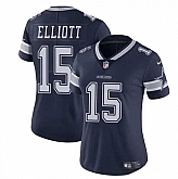 Women's Dallas Cowboys #15 Ezekiel Elliott Navy Vapor Limited Football Stitched Jersey Dzhi,baseball caps,new era cap wholesale,wholesale hats