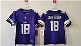 Women's Minnesota Vikings #18 Justin Jefferson Purple F.U.S.E. Vapor Untouchable Limited Football Stitched Jersey(Run Small),baseball caps,new era cap wholesale,wholesale hats