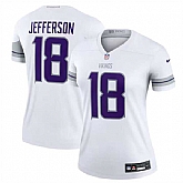 Women's Minnesota Vikings #18 Justin Jefferson White Winter Warrior Limited Football Stitched Jersey Dzhi,baseball caps,new era cap wholesale,wholesale hats