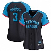 Women's National League #3 Bryce Harper Navy 2024 All-Star Limited Stitched Baseball Jersey(Run Small),baseball caps,new era cap wholesale,wholesale hats