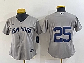 Women's New York Yankees #25 Gleyber Torres Gray Stitched Cool Base Nike Jersey,baseball caps,new era cap wholesale,wholesale hats