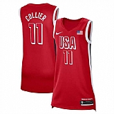 Women's USA Basketball #11 Napheesa Collier Red 2024 Swingman Stitched Jersey,baseball caps,new era cap wholesale,wholesale hats