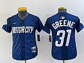 Youth Detroit Tigers #31 Riley Greene 2024 Navy City Connect Cool Base Limited Stitched Jersey,baseball caps,new era cap wholesale,wholesale hats