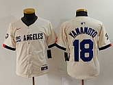 Youth Los Angeles Dodgers #18 Yoshinobu Yamamoto Cream 2024 City Connect Limited Stitched Jersey,baseball caps,new era cap wholesale,wholesale hats