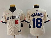 Youth Los Angeles Dodgers #18 Yoshinobu Yamamoto Number Cream 2024 City Connect Limited Stitched Jersey,baseball caps,new era cap wholesale,wholesale hats