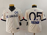 Youth Los Angeles Dodgers #5 Freddie Freeman Cream 2024 City Connect Limited Jersey,baseball caps,new era cap wholesale,wholesale hats