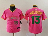 Youth San Diego Padres #13 Manny Machado Pink Player Number Fashion Baseball Jersey,baseball caps,new era cap wholesale,wholesale hats