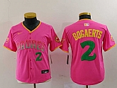 Youth San Diego Padres #2 Xander Bogaerts Pink Player Number Fashion Baseball Jersey,baseball caps,new era cap wholesale,wholesale hats