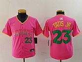 Youth San Diego Padres #23 Fernando Tatis Jr Pink Player Number Fashion Baseball Jersey,baseball caps,new era cap wholesale,wholesale hats