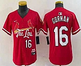 Youth St Louis Cardinals #16 Nolan Gorman Red 2024 City Connect Stitched Baseball Jersey,baseball caps,new era cap wholesale,wholesale hats