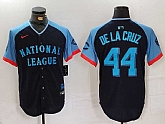 Men's Cincinnati Reds #44 Elly De La Cruz Navy 2024 All Star Limited Stitched Jersey,baseball caps,new era cap wholesale,wholesale hats