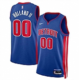 Men's Detroit Pistons #00 Ron Holland II Blue 2024 Icon Edition Stitched Jersey Dzhi,baseball caps,new era cap wholesale,wholesale hats