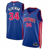 Men's Detroit Pistons #34 Bobi Klintman Blue 2024 Icon Edition Stitched Jersey Dzhi,baseball caps,new era cap wholesale,wholesale hats