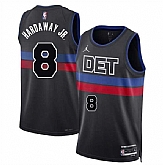 Men's Detroit Pistons #8 Tim Hardaway Jr Black 2024 Statement Edition Stitched Jersey Dzhi,baseball caps,new era cap wholesale,wholesale hats