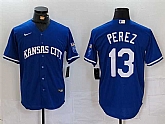 Men's Kansas City Royals #13 Salvador Perez Royal Cool Base Stitched Jersey,baseball caps,new era cap wholesale,wholesale hats