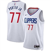 Men's Los Angeles Clippers #77 Kevin Porter Jr White Association Edition Stitched Jersey Dzhi,baseball caps,new era cap wholesale,wholesale hats