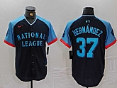 Men's Los Angeles Dodgers #37 Teoscar Hernandez Navy 2024 All Star Limited Stitched Jersey,baseball caps,new era cap wholesale,wholesale hats