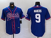 Men's New York Giants #9 Malik Nabers Royal With Patch Cool Base Stitched Baseball Jersey,baseball caps,new era cap wholesale,wholesale hats