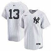 Men's New York Yankees #13 Jazz Chisholm Jr White 2024 Home Limited Stitched Baseball Jersey Dzhi,baseball caps,new era cap wholesale,wholesale hats