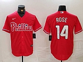 Men's Philadelphia Phillies #14 Pete Rose Red Cool Base Stitched Jersey,baseball caps,new era cap wholesale,wholesale hats