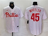 Men's Philadelphia Phillies #45 Zack Wheeler White Cool Base Stitched Jersey,baseball caps,new era cap wholesale,wholesale hats