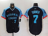 Men's Philadelphia Phillies #7 Trea Turner Number Navy 2024 All Star Limited Stitched Jersey,baseball caps,new era cap wholesale,wholesale hats