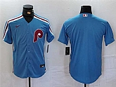 Men's Philadelphia Phillies Blank Blue Cool Base Stitched Jersey,baseball caps,new era cap wholesale,wholesale hats