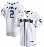 Men's Seattle Mariners #2 Justin Turner White 2024 Home Limited Stitched jersey Dzhi,baseball caps,new era cap wholesale,wholesale hats