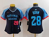 Women's Philadelphia Phillies #28 Alec Bohm Number Navy 2024 All Star Limited Stitched Jersey,baseball caps,new era cap wholesale,wholesale hats