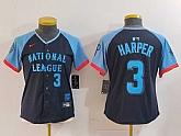 Women's Philadelphia Phillies #3 Bryce Harper Navy 2024 All Star Limited Stitched Jersey,baseball caps,new era cap wholesale,wholesale hats