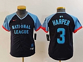 Youth Philadelphia Phillies #3 Bryce Harper Navy 2024 All Star Limited Stitched Jersey,baseball caps,new era cap wholesale,wholesale hats