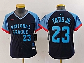 Youth San Diego Padres #23 Fernando Tatis Jr Number Navy 2024 All Star Limited Stitched Jersey,baseball caps,new era cap wholesale,wholesale hats