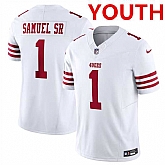 Youth San Francisco 49ers #1 Deebo Samuel White F.U.S.E. Vapor Untouchable Limited Football Stitched Jersey Dzhi,baseball caps,new era cap wholesale,wholesale hats