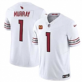 Men & Women & Youth Arizona Cardinals #1 Kyler Murray White 2024 F.U.S.E. With 4-Star C Patch Vapor Untouchable Limited Stitched Jersey,baseball caps,new era cap wholesale,wholesale hats