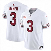 Men & Women & Youth Arizona Cardinals #3 Budda Baker White 2024 F.U.S.E. With 4-Star C Patch Vapor Untouchable Limited Stitched Jersey,baseball caps,new era cap wholesale,wholesale hats